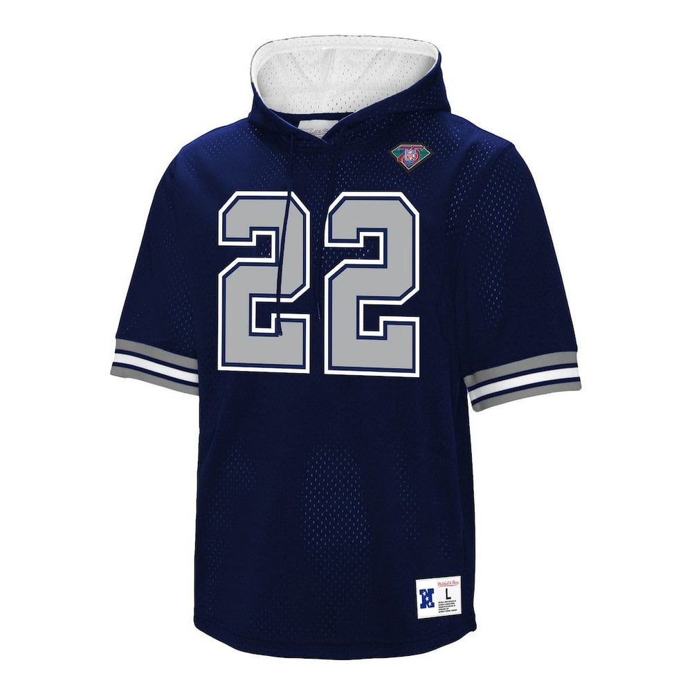 Emmitt Smith Dallas Cowboys Retired Player Mesh Name & Number Hoodie T-Shirt - Navy online