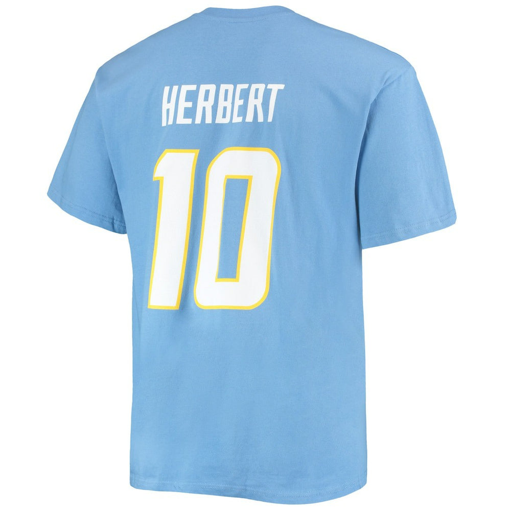 Justin Herbert Los Angeles Chargers Big & Tall Player Name & Number T-Shirt - Powder Blue for sale