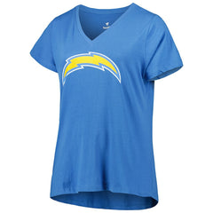 Justin Herbert Los Angeles Chargers Women's Plus Size Name & Number V-Neck T-Shirt - Powder Blue for sale