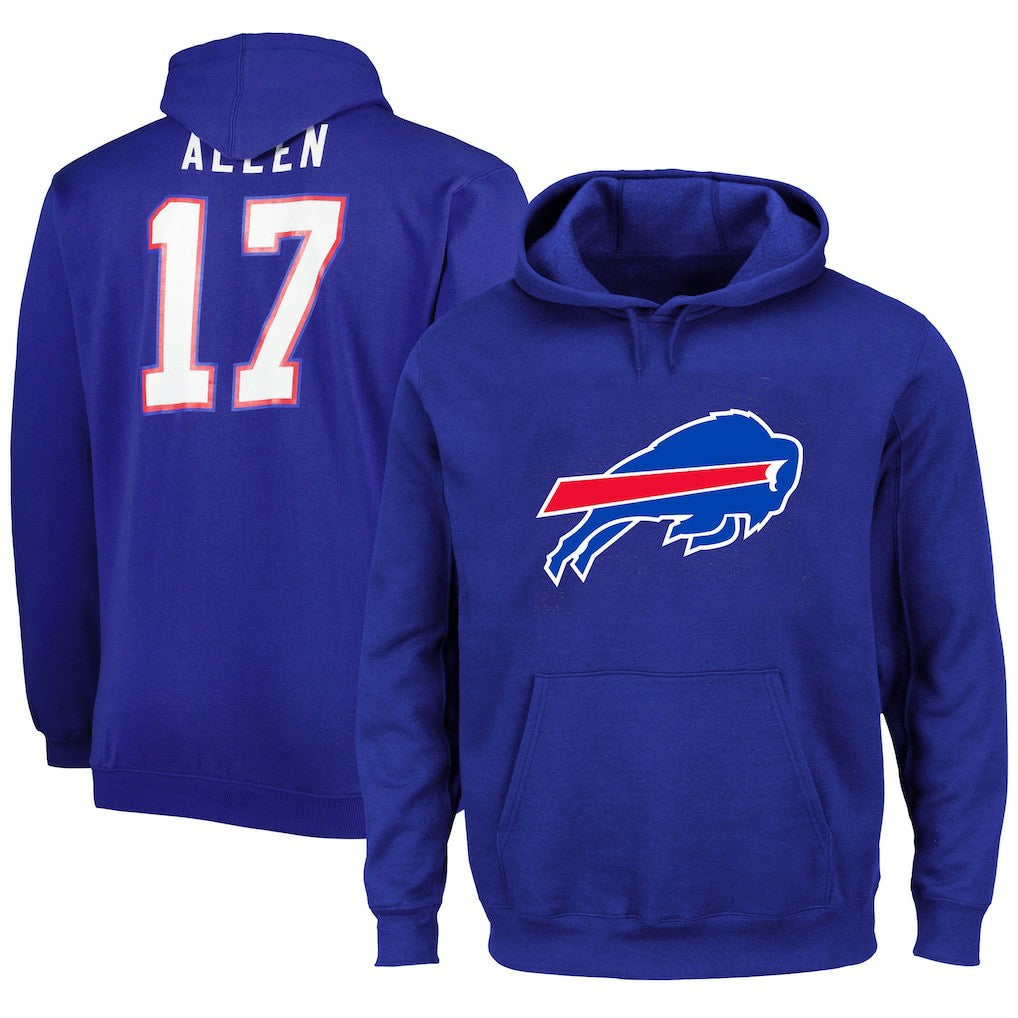 Josh Allen Buffalo Bills Big & Tall Fleece Name & Number Pullover Hoodie - Royal online