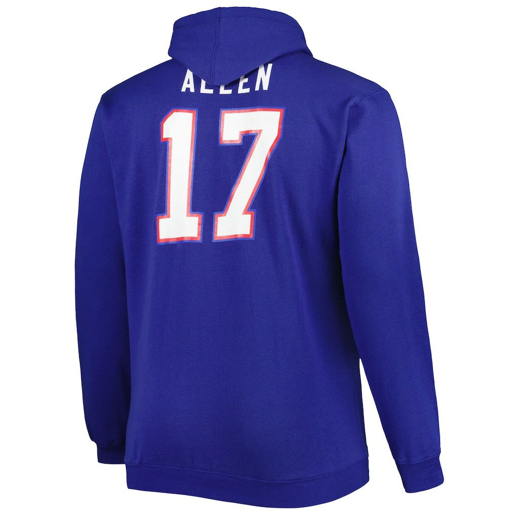 Josh Allen Buffalo Bills Big & Tall Fleece Name & Number Pullover Hoodie - Royal online