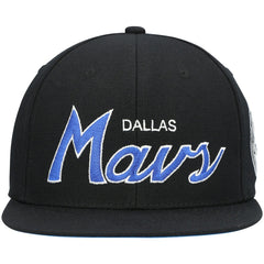 Dallas Mavericks Hardwood Classics Script 2.0 Snapback Hat sale - Black for sale