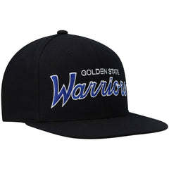 Golden State Warriors Hardwood Classics Script 2.0 Snapback Hat sale - Black outlet