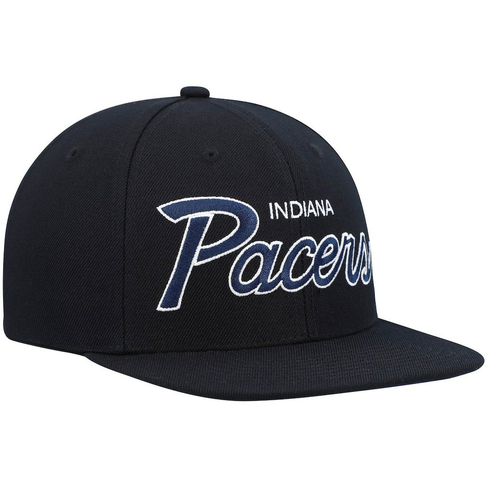Indiana Pacers Hardwood Classics Script 2.0 Snapback Hat - Black cheap