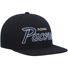 Indiana Pacers Hardwood Classics Script 2.0 Snapback Hat - Black cheap