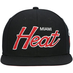 Miami Heat Hardwood Classics Script 2.0 Snapback Hat - Black online
