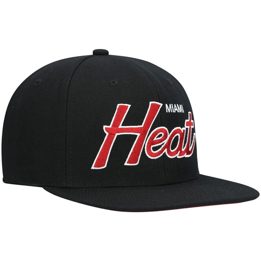 Miami Heat Hardwood Classics Script 2.0 Snapback Hat - Black online