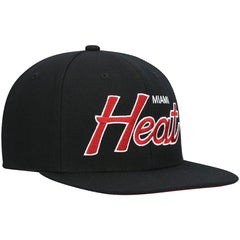 Miami Heat Hardwood Classics Script 2.0 Snapback Hat - Black online