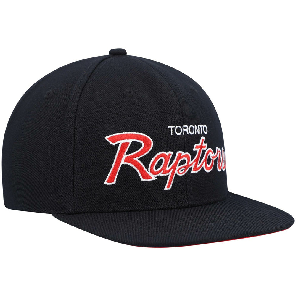 Toronto Raptors Hardwood Classics Script 2.0 Snapback Hat - Black outlet