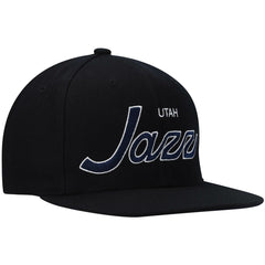 Utah Jazz Hardwood Classics Script 2.0 Snapback Hat - Black online