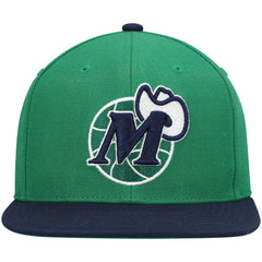 Dallas Mavericks Hardwood Classics Team Two-Tone 2.0 Snapback Hat sale - Green/Navy outlet