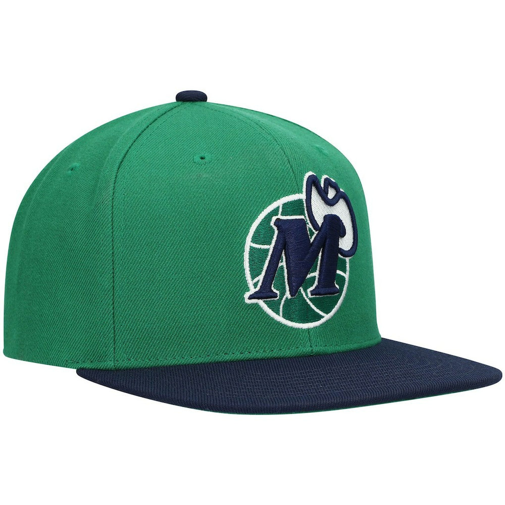 Dallas Mavericks Hardwood Classics Team Two-Tone 2.0 Snapback Hat sale - Green/Navy outlet