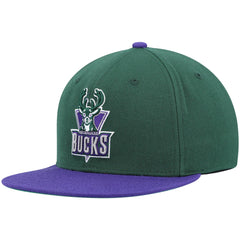 Milwaukee Bucks Hardwood Classics Team Two-Tone 2.0 Snapback Hat - Green/Purple on sale