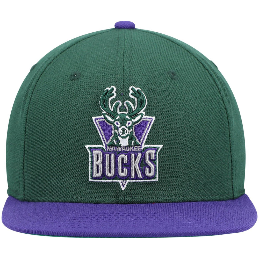Milwaukee Bucks Hardwood Classics Team Two-Tone 2.0 Snapback Hat - Green/Purple on sale