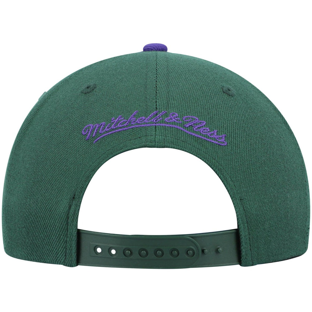 Milwaukee Bucks Hardwood Classics Team Two-Tone 2.0 Snapback Hat - Green/Purple on sale