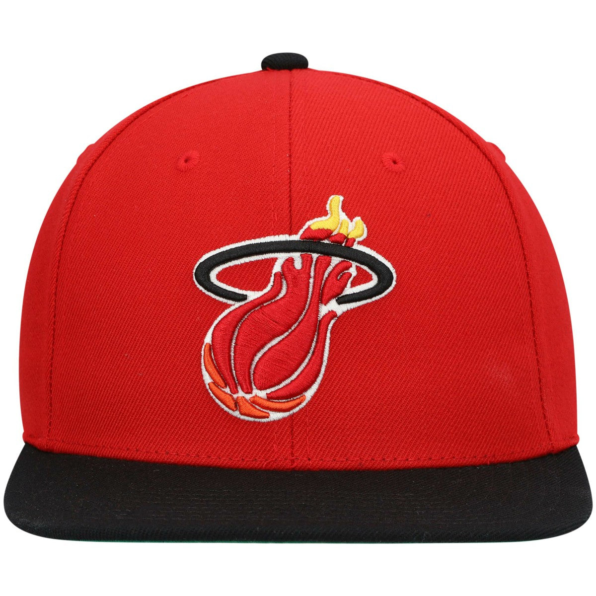 Miami Heat Hardwood Classics Team Two-Tone 2.0 Snapback Hat - Red/Black cheap