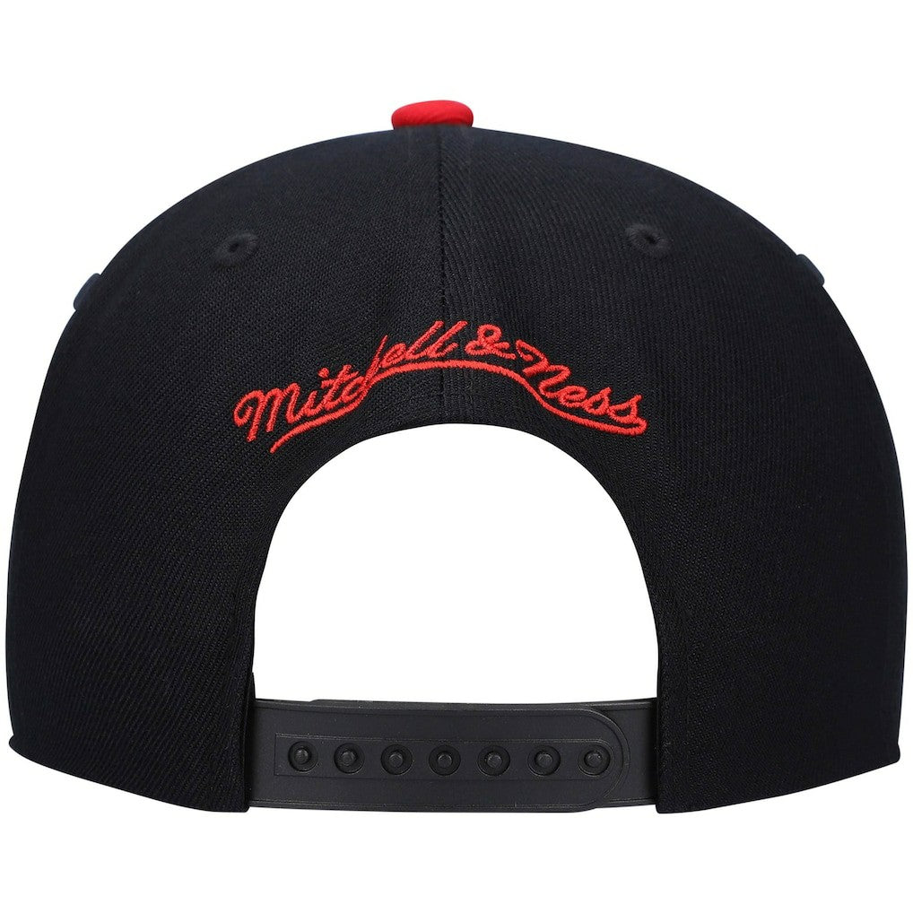 Philadelphia 76ers Hardwood Classics Team Two-Tone 2.0 Snapback Hat - Black/Red sale