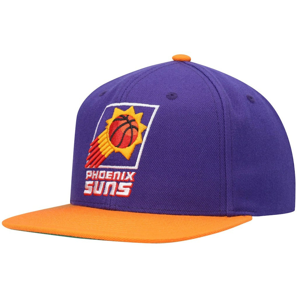 Phoenix Suns Hardwood Classics Team Two-Tone 2.0 Snapback Hat sale - Purple/Orange for sale