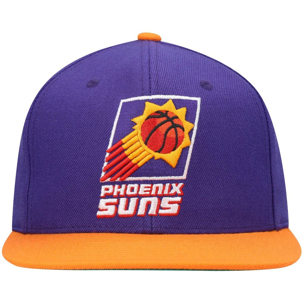 Phoenix Suns Hardwood Classics Team Two-Tone 2.0 Snapback Hat sale - Purple/Orange for sale