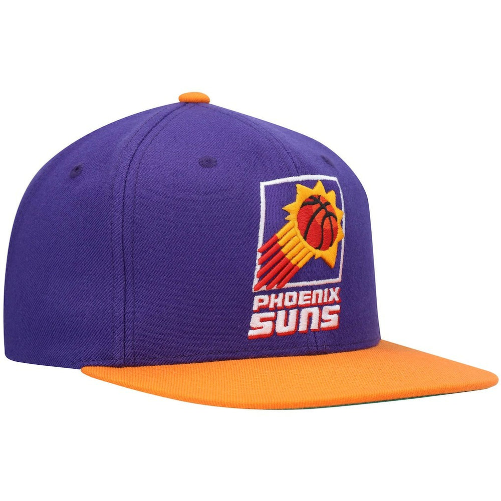 Phoenix Suns Hardwood Classics Team Two-Tone 2.0 Snapback Hat sale - Purple/Orange for sale