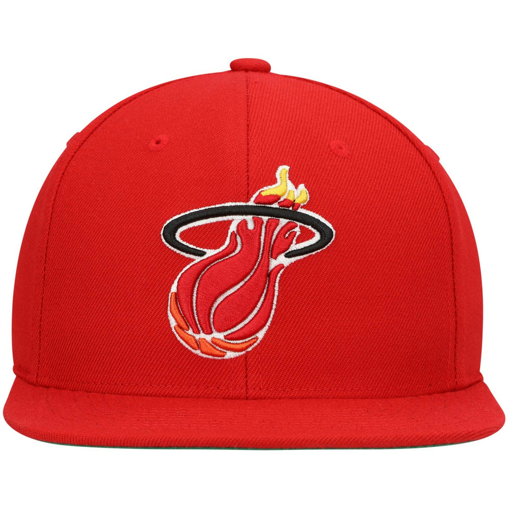 Miami Heat Hardwood Classics Team Ground 2.0 Snapback Hat - Red discount