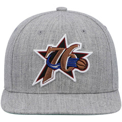 Philadelphia 76ers Hardwood Classics Team 2.0 Snapback Hat - Heathered Gray cheap
