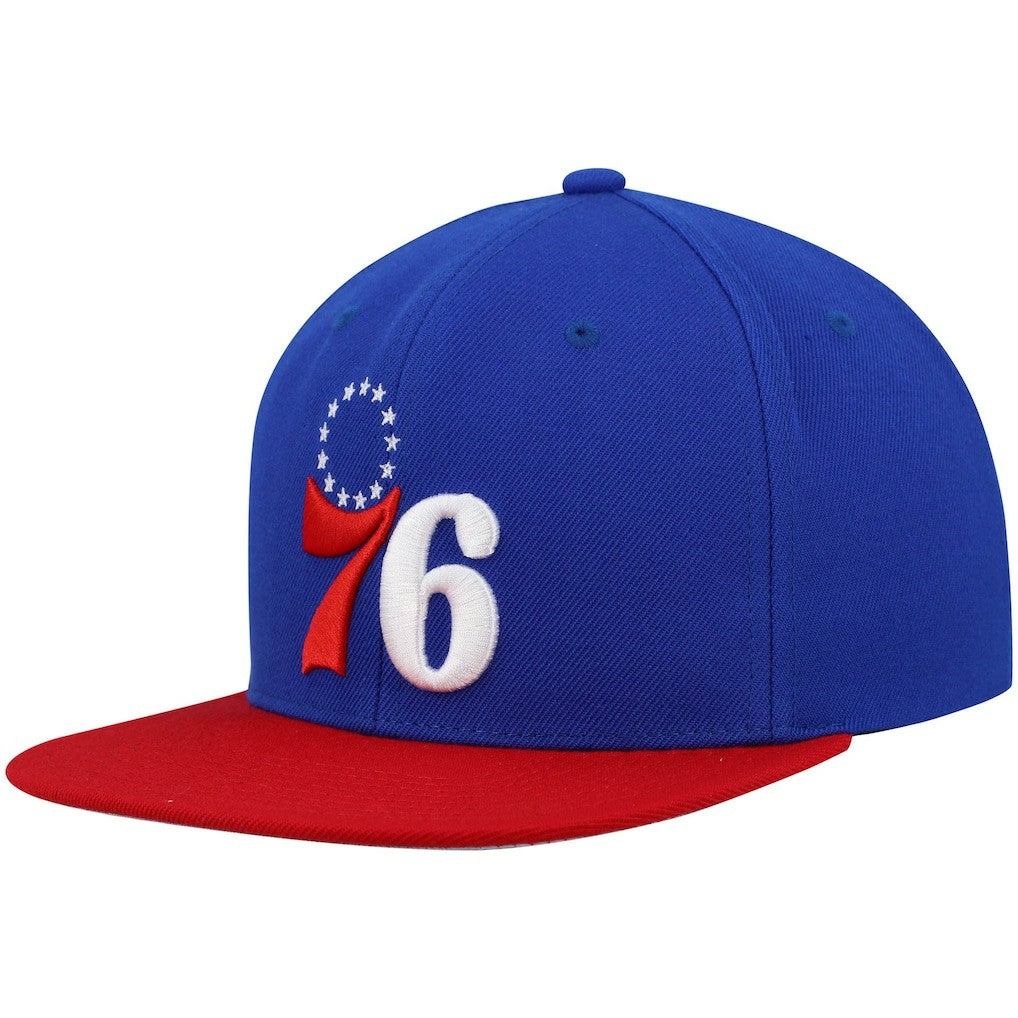 Philadelphia 76ers Team Two-Tone 2.0 Snapback Hat - Royal/Red sale
