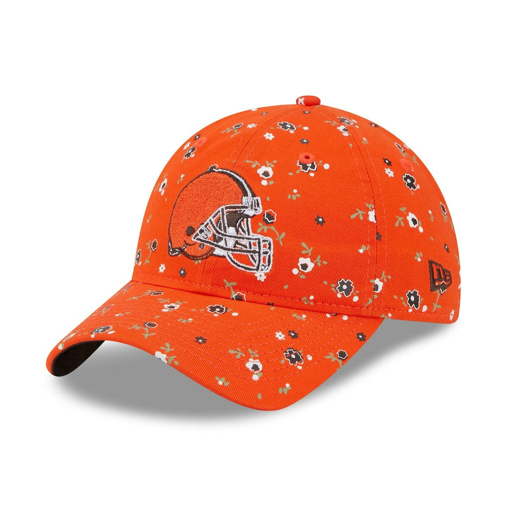 Cleveland Browns New Era Women's Floral 9TWENTY Adjustable Hat - Orange discount