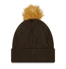 Cleveland Browns New Era Women's Snowy Cuffed Knit Hat with Pom - Brown online