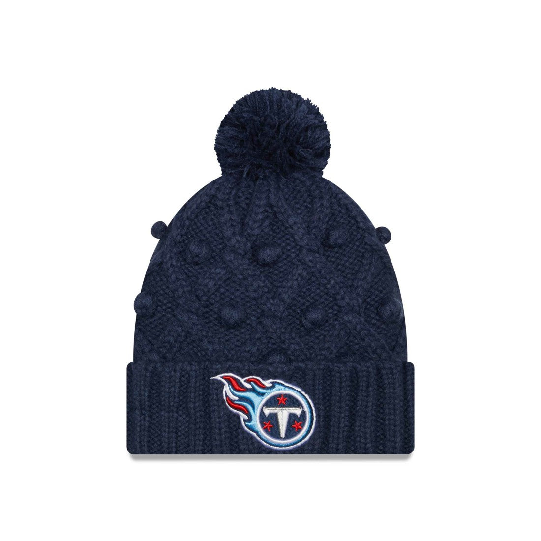 Tennessee Titans New Era Women's Toasty Cuffed Knit Hat with Pom - Navy online