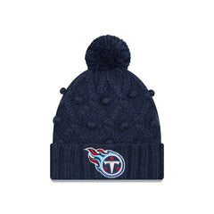 Tennessee Titans New Era Women's Toasty Cuffed Knit Hat with Pom - Navy online