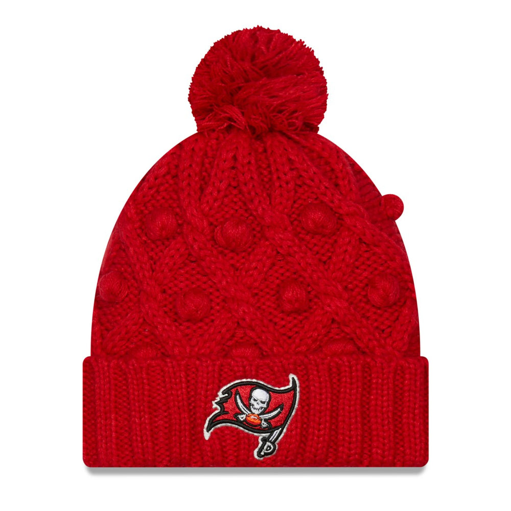 Tampa Bay Buccaneers New Era Women's Toasty Cuffed Knit Hat with Pom - Red on sale