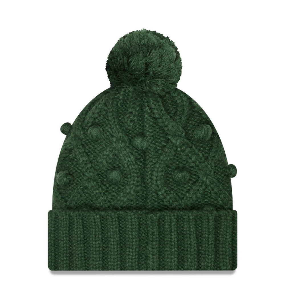 Green Bay Packers New Era Women's Toasty Cuffed Knit Hat with Pom - Green on sale