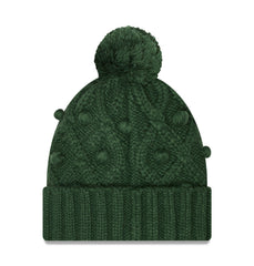 Green Bay Packers New Era Women's Toasty Cuffed Knit Hat with Pom - Green on sale