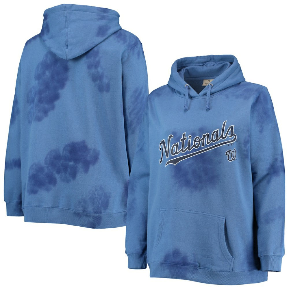 Washington Nationals Women's Plus Size Cloud Pullover Hoodie Navy