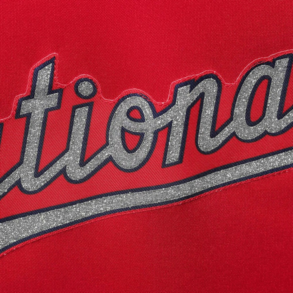 Washington Nationals Women's Plus Size Diva Notch Neck Raglan T-Shirt Red