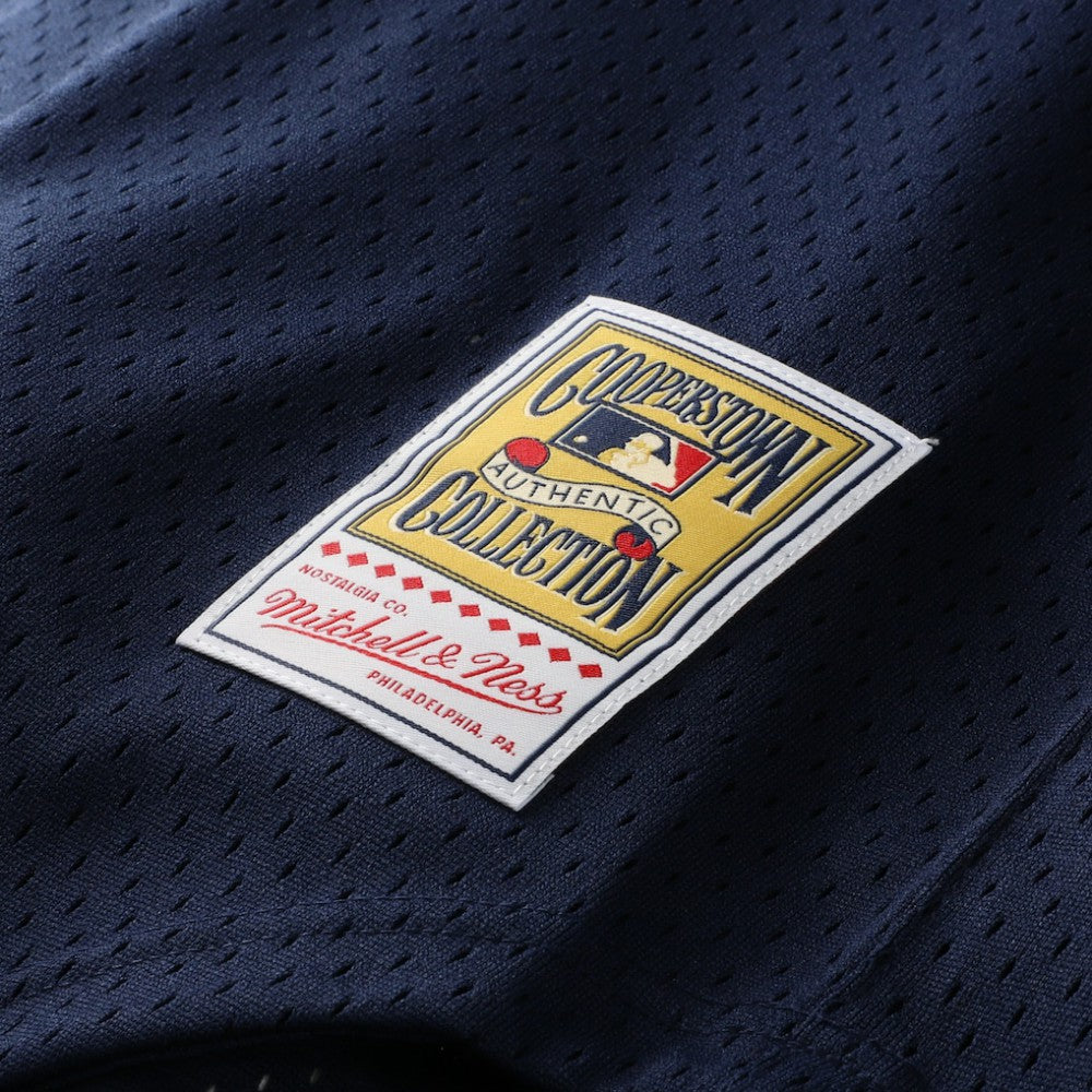 Rickey Henderson New York Yankees Cooperstown Collection Mesh Batting Practice Button-Up Jersey Navy