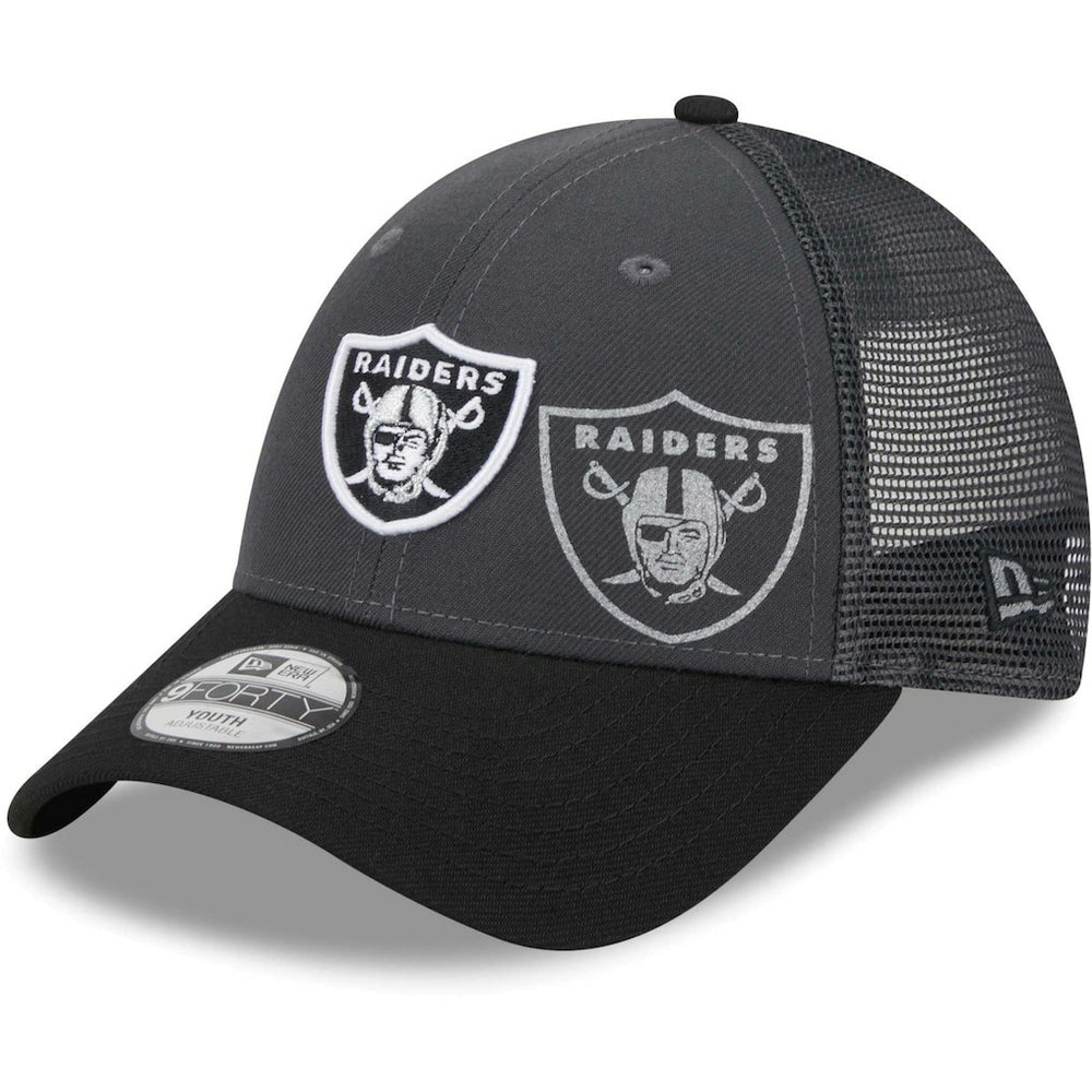 Las Vegas Raiders New Era Youth Reflect 9FORTY Adjustable Hat - Graphite discount