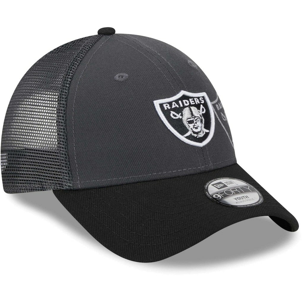 Las Vegas Raiders New Era Youth Reflect 9FORTY Adjustable Hat - Graphite discount