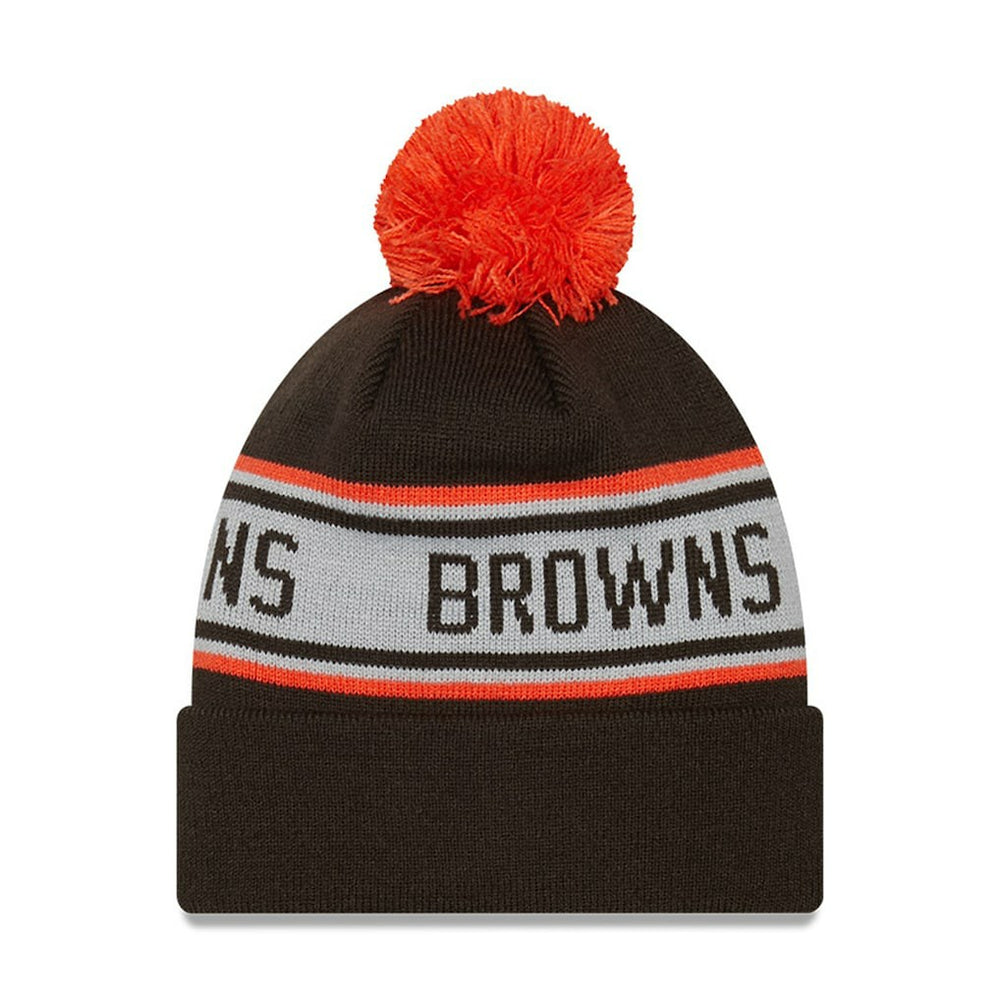 Cleveland Browns New Era Preschool Repeat Cuffed Knit Hat with Pom - Brown sale