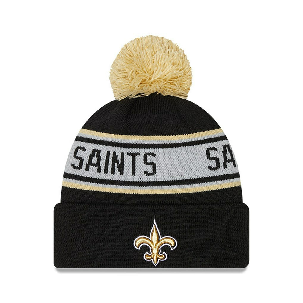 New Orleans Saints New Era Preschool Repeat Cuffed Knit Hat with Pom - Black outlet