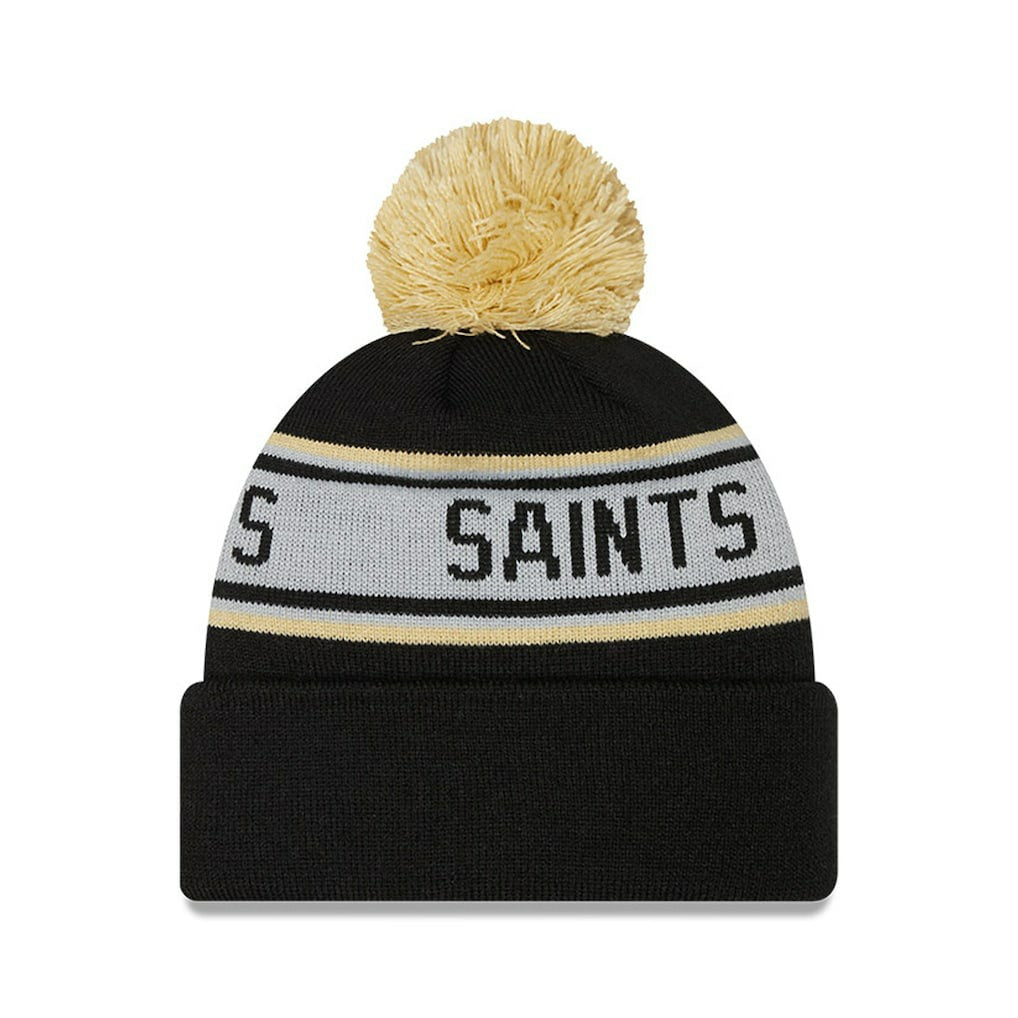 New Orleans Saints New Era Preschool Repeat Cuffed Knit Hat with Pom - Black outlet