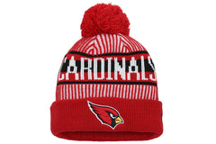 Arizona Cardinals New Era Youth Striped Cuffed Knit Hat with Pom - Cardinal sale