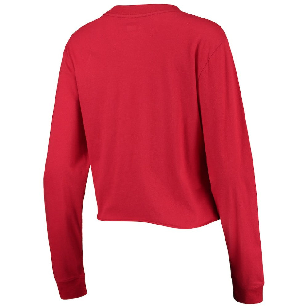 St. Louis Cardinals Women's Baby Jersey Cropped Long Sleeve T-Shirt Red