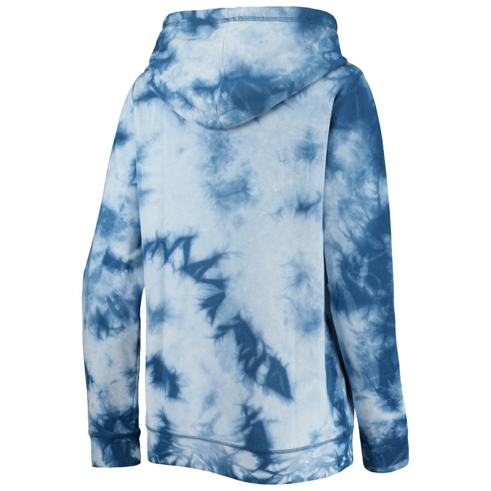 Chicago Cubs Women's Tie-Dye Full-Zip Hoodie Royal