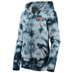 Washington Nationals Women's Tie-Dye Full-Zip Hoodie Navy