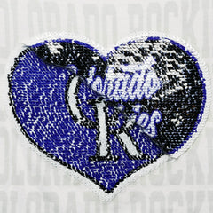 Colorado Rockies Girls Youth Flip Sequin Heart Crop Top White