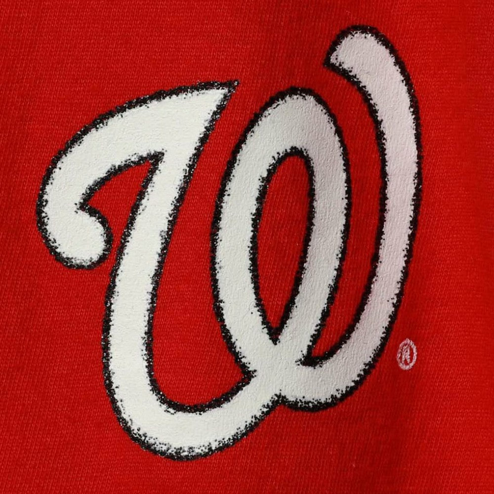 Washington Nationals Girls Youth Henley Tank Top Red