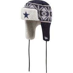 Dallas Cowboys New Era Knit Trapper Hat - Navy for sale