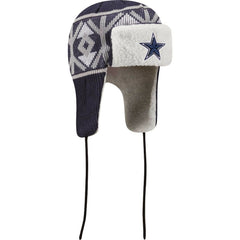 Dallas Cowboys New Era Knit Trapper Hat - Navy for sale